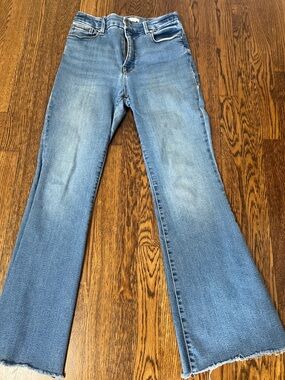 Good American Light Blue Flare & Wide Leg Jeans